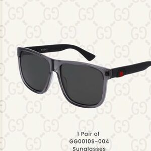 Gucci Gray and Black Men's Sunglasses
